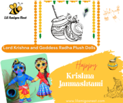 Buy Lord Krishna and Goddess Radha Plush Dolls  at Lil Amigos Nest